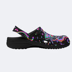 Death Moth Liquid Spectrum Love Ritual Print Clogs