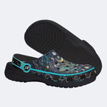 Starry Dream Jewel Moth Print Clogs