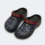 Starry Psychedelic Moth Print Clogs