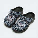 Ice Crystal Wreath Moth Print Clogs