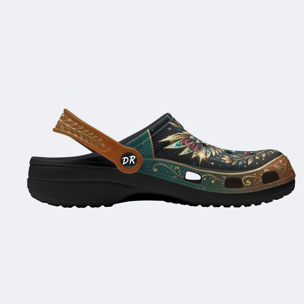 Jewel Eagle Vintage Wreath Print Clogs