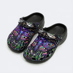 Mushroom Forest Death Moth Print Clogs