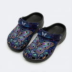Psychedelic Butterfly Mushroom Print Clogs