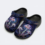 Bioluminescent Mushroom in the Cave Print Clogs