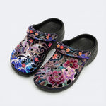 Irezumi Peonies and Cranes Print Clogs
