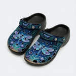 Fantasy Dragonfly Print Fleece-Lined Clogs