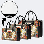 Tiger Holding Sword - Leather Handbag