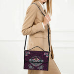 Death Moth Vintage Print - Leather Satchel Bag