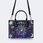 Aquarius Starry Sky - Leather Handbag