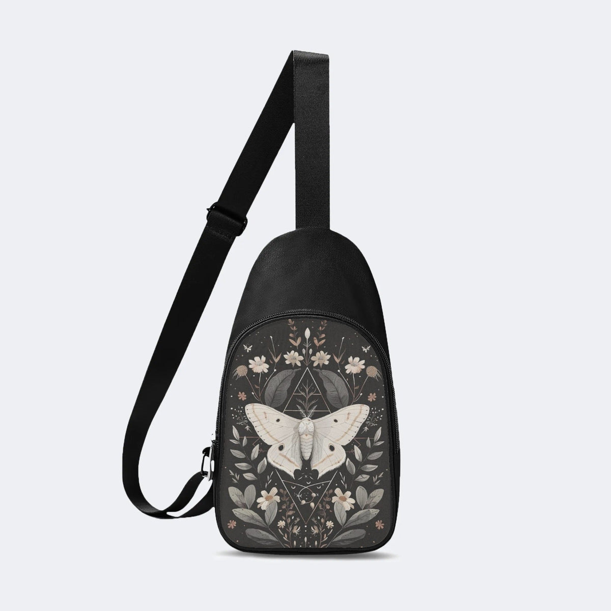 Vintage Floral Moth Print - Chest Bag
