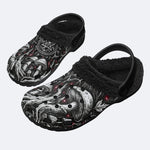 Deadwood Mushroom Forest Print Fleece-Lined Clogs