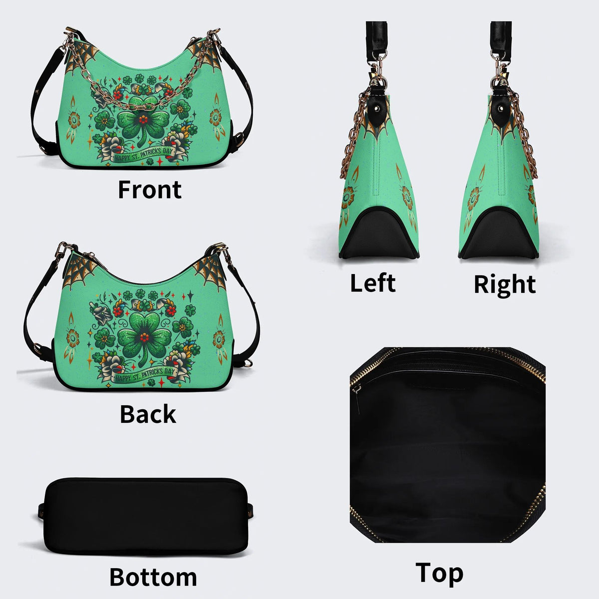 Happy St. Patrick's Day - Leather Crossbody Bag