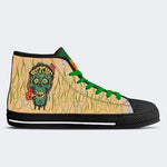 Unisex Skull&Letter Print - High Top Canvas