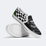 Unisex Death Moth&Skull Print - Slip On Shoes
