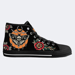 Unisex Death Moth Vintage Print - High Top Canvas