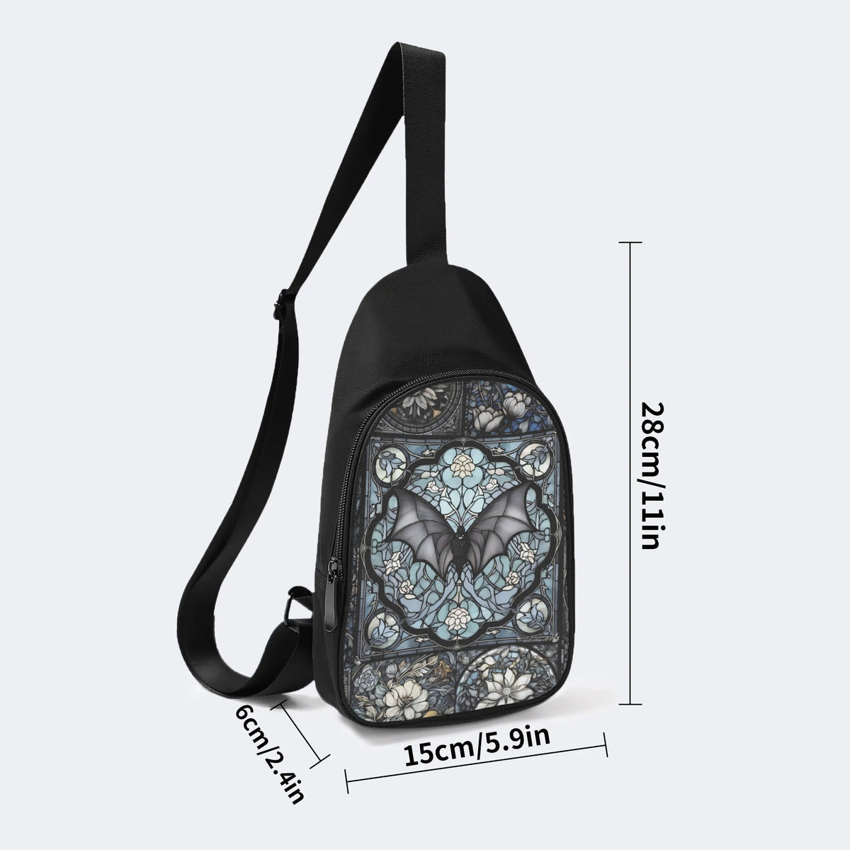 Gothic Bat Print - Chest Bag