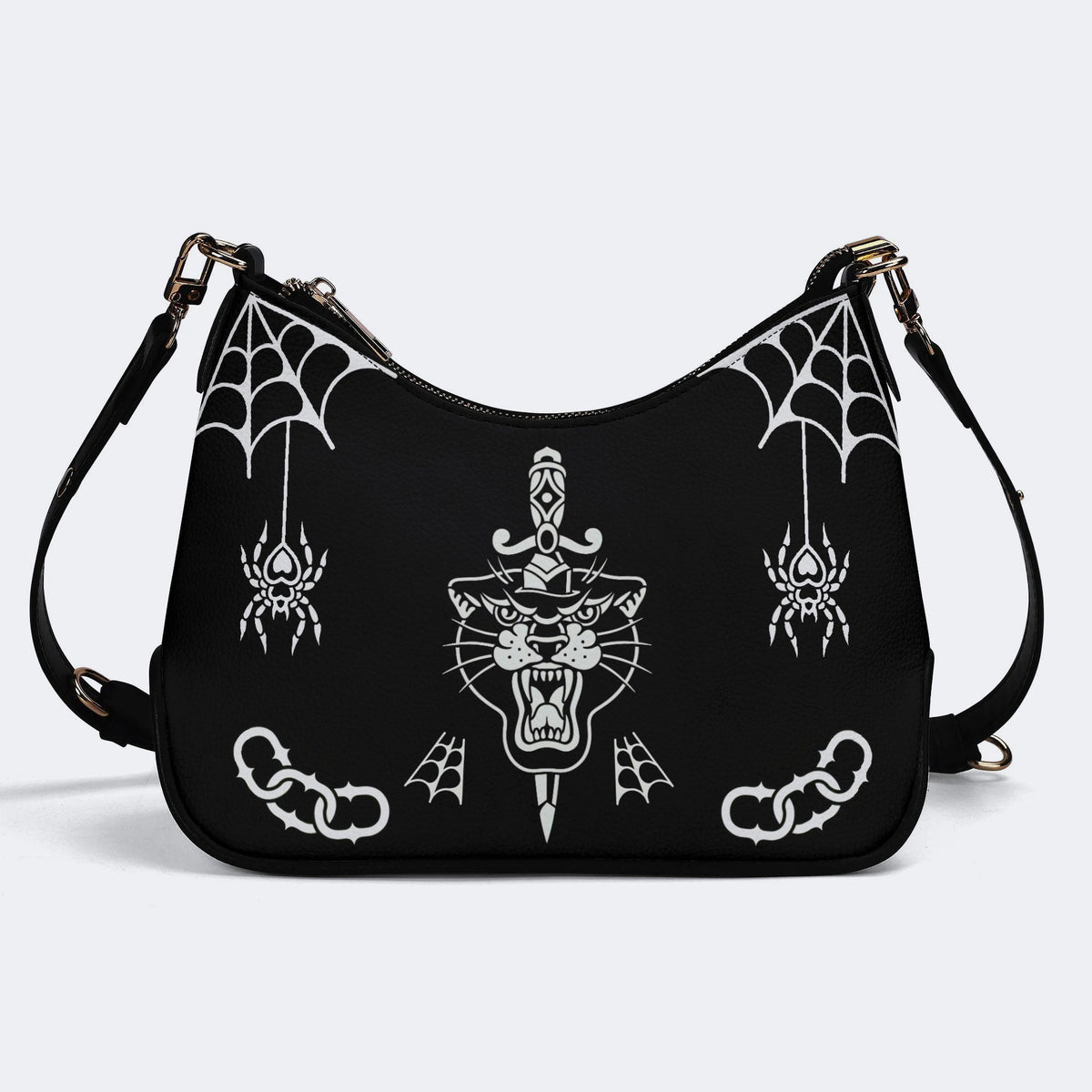 Classic Tiger Print - Leather Crossbody Bag