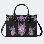 Unisex Devil Art Print - Leather Handbag