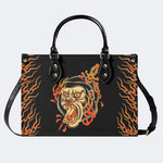Unisex Monkey Print - Leather Handbag