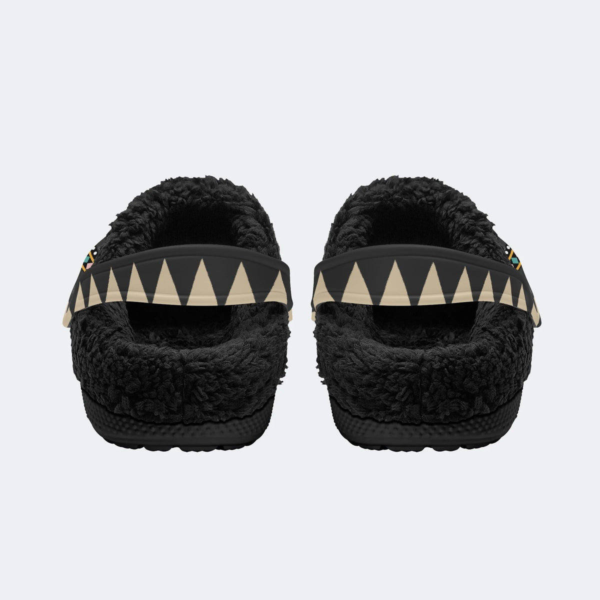Horror Fangs Ghost Mask - Fur Lined Slippers/Sandals