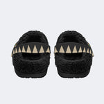 Horror Fangs Ghost Mask - Fur Lined Slippers/Sandals
