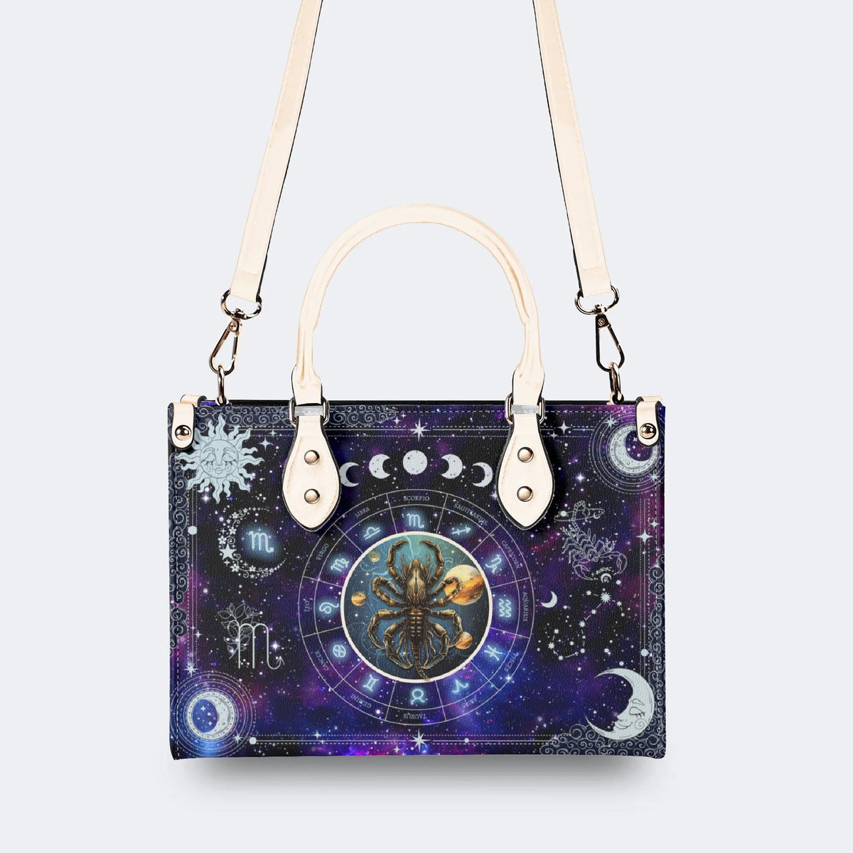 Scorpio Starry Sky - Leather Handbag