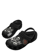 Requiem Moth Skull Fuzzy Slippers