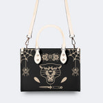 Unisex Tiger Print - Leather Handbag