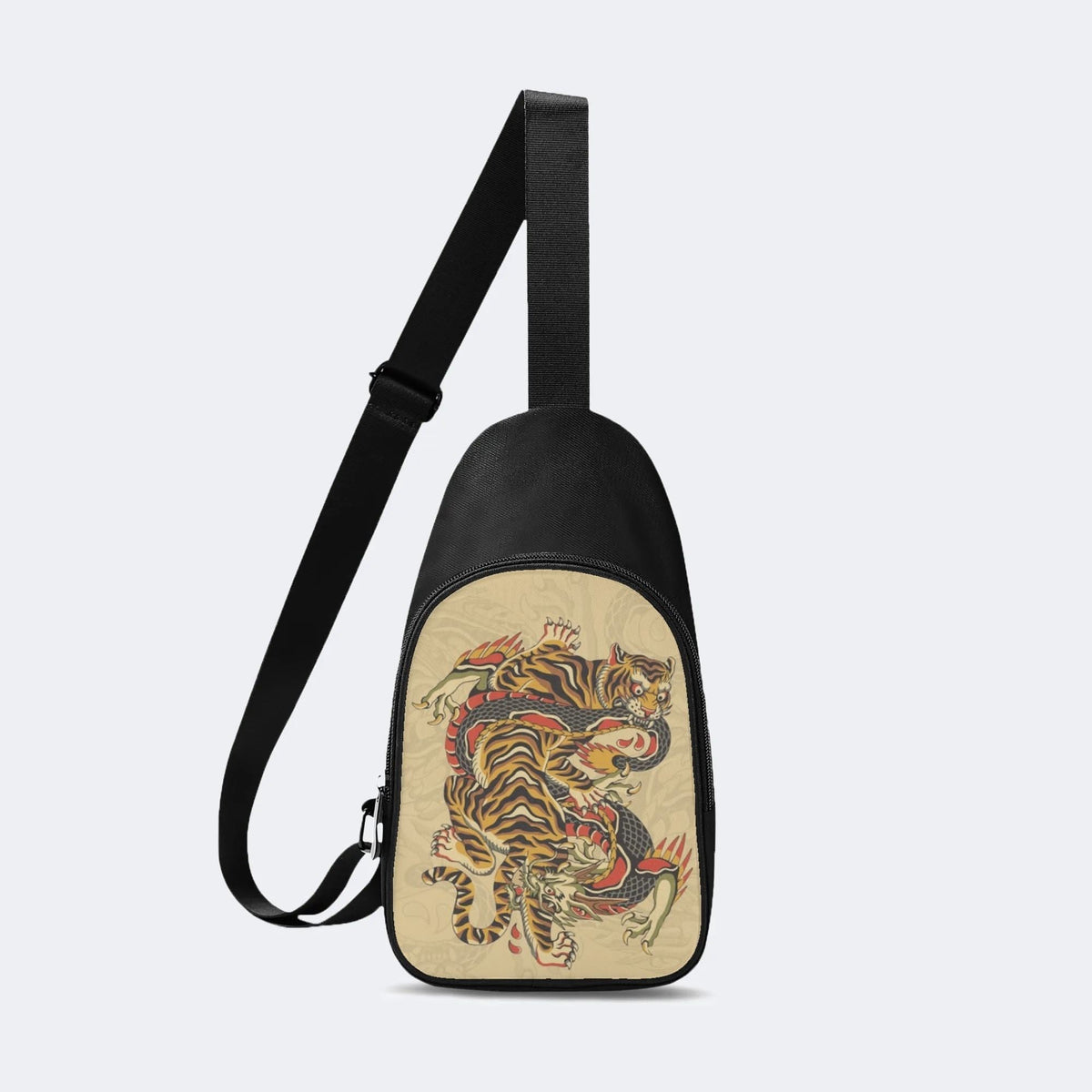 Traditional Tiger and Dragon Print - Chest Bag