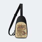 Traditional Tiger and Dragon Print - Chest Bag