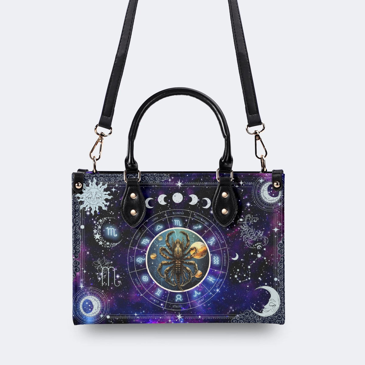 Scorpio Starry Sky - Leather Handbag