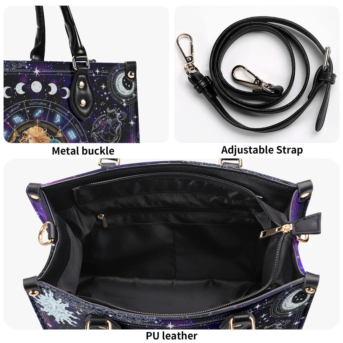 Shooter's Starry Sky - Leather Handbag
