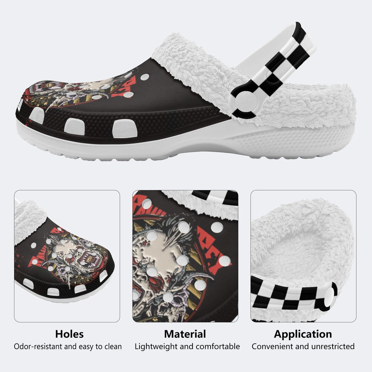 Rawhead Rex Classic Retro - Fur Lined Slippers/Sandals