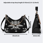 Gothic Eagle And Snake - Leather Crossbody Bag