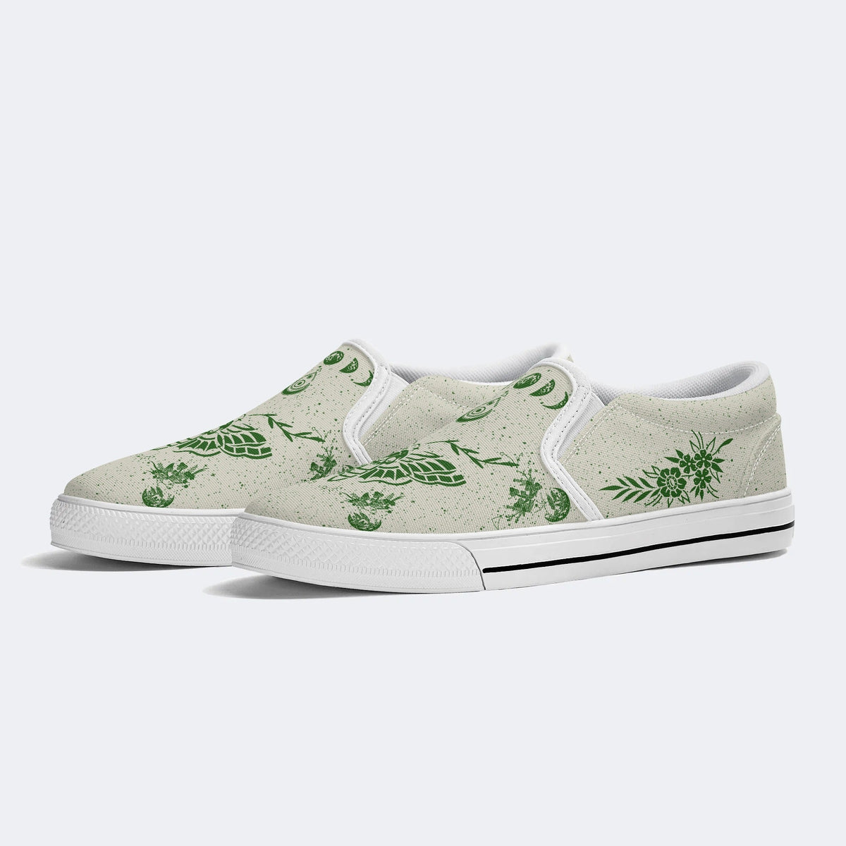 Classic Death Moth Vintage Print - Slip On Shoes