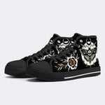 Unisex Death Moth Vintage Print - High Top Canvas