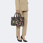 Starry Mushroom Print - Leather Handbag