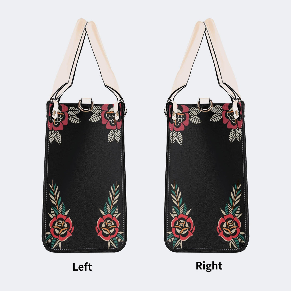 Vintage Death Moth Print - Leather Handbag