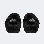 Butterfly&Flower Art Print - Fur Lined Slippers/Sandals