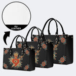 Flaming Heart Art Print - Leather Handbag