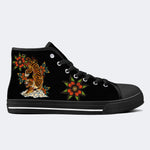 Tiger And Auspicious Clouds Print - High Top Canvas