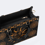 Retro Sun Print - Leather Handbag