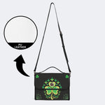 Shamrock Print - Leather Satchel Bag
