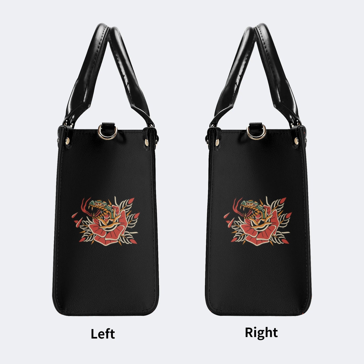 Snake&Tiger Print - Leather Handbag