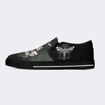 Surreal Death Moth&Skull - Slip On Shoes