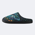 Lunar Rune Walkers Print Fleece-Lined Slippers