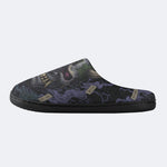 Shadow Realm Print Fleece-Lined Slippers