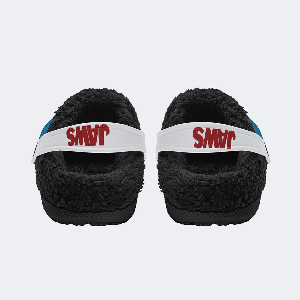 Quint's Shark Fishing Jaws Print - Fur Lined Slippers/Sandals