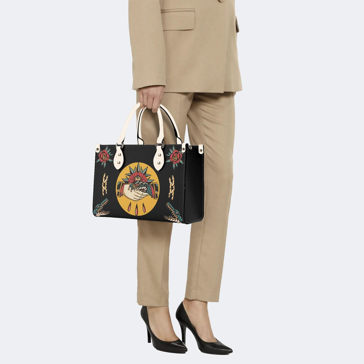 Trust No One Snake - Leather Handbag