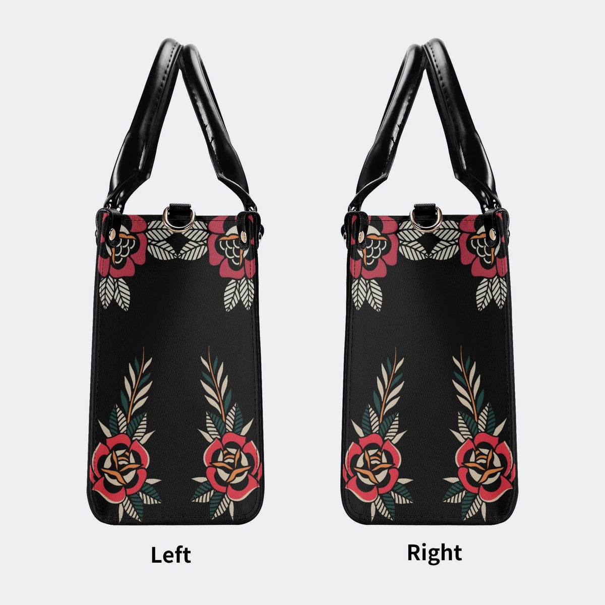 Death Moth Vintage Print - Leather Handbag